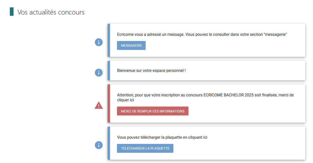 Finaliser votre inscription